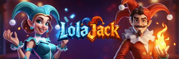 Lola Jack welcome offer banner on a desktop monitor